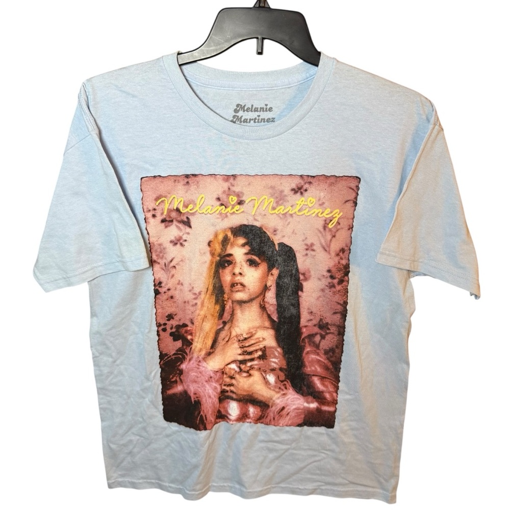 Melanie Martinez Portrait Graphic 100% Cotton T-Shirt Light Blue Size Large